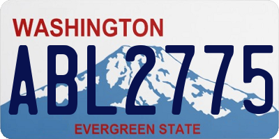WA license plate ABL2775