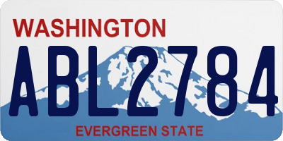 WA license plate ABL2784