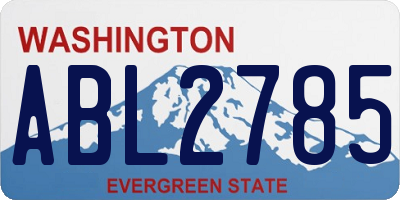 WA license plate ABL2785