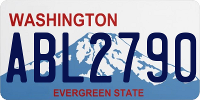 WA license plate ABL2790