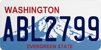 WA license plate ABL2799
