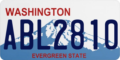 WA license plate ABL2810