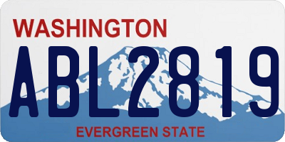 WA license plate ABL2819