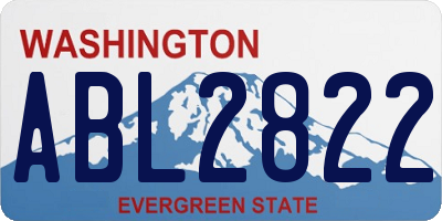 WA license plate ABL2822