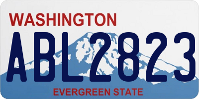 WA license plate ABL2823