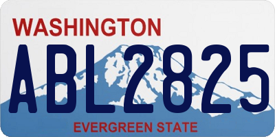 WA license plate ABL2825