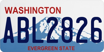WA license plate ABL2826