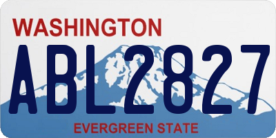 WA license plate ABL2827
