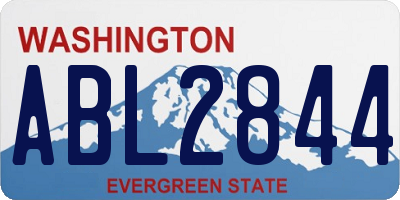 WA license plate ABL2844