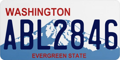 WA license plate ABL2846