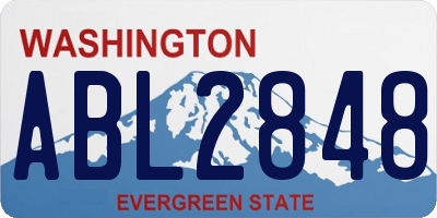 WA license plate ABL2848