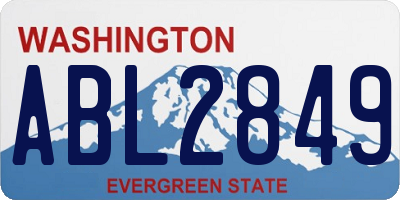 WA license plate ABL2849