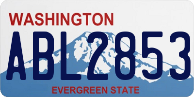 WA license plate ABL2853