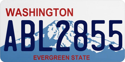 WA license plate ABL2855