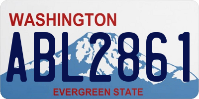 WA license plate ABL2861
