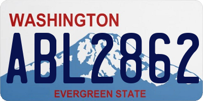 WA license plate ABL2862