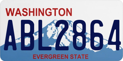 WA license plate ABL2864