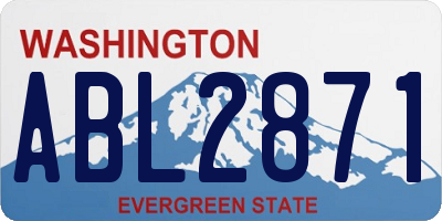 WA license plate ABL2871