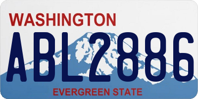 WA license plate ABL2886