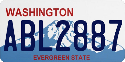 WA license plate ABL2887