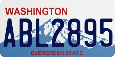 WA license plate ABL2895