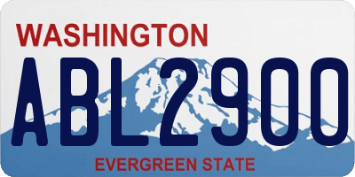 WA license plate ABL2900