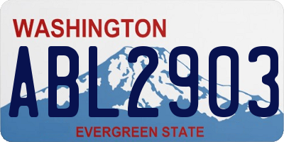 WA license plate ABL2903