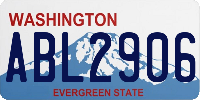 WA license plate ABL2906