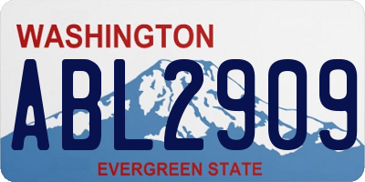 WA license plate ABL2909