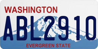 WA license plate ABL2910