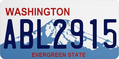 WA license plate ABL2915