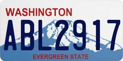WA license plate ABL2917
