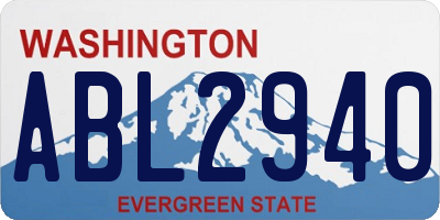 WA license plate ABL2940