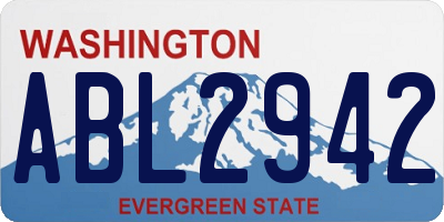 WA license plate ABL2942