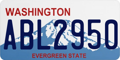 WA license plate ABL2950