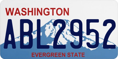 WA license plate ABL2952