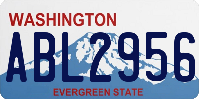 WA license plate ABL2956