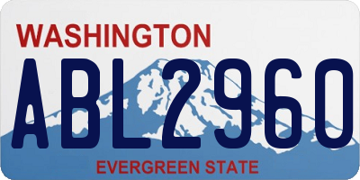 WA license plate ABL2960