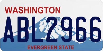 WA license plate ABL2966