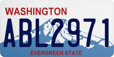 WA license plate ABL2971
