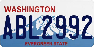 WA license plate ABL2992