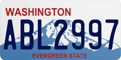 WA license plate ABL2997