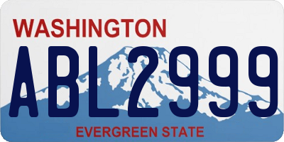WA license plate ABL2999