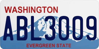 WA license plate ABL3009