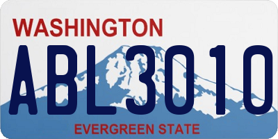 WA license plate ABL3010