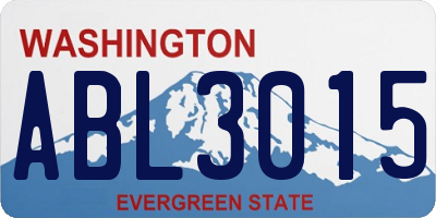 WA license plate ABL3015