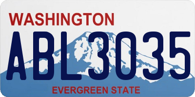 WA license plate ABL3035