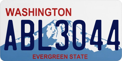 WA license plate ABL3044