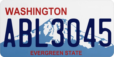 WA license plate ABL3045