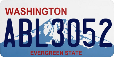 WA license plate ABL3052